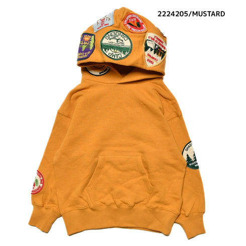 【130~150】★NEEDLEWORKS★柔らか裏毛ワッペンパーカー(2224205j)